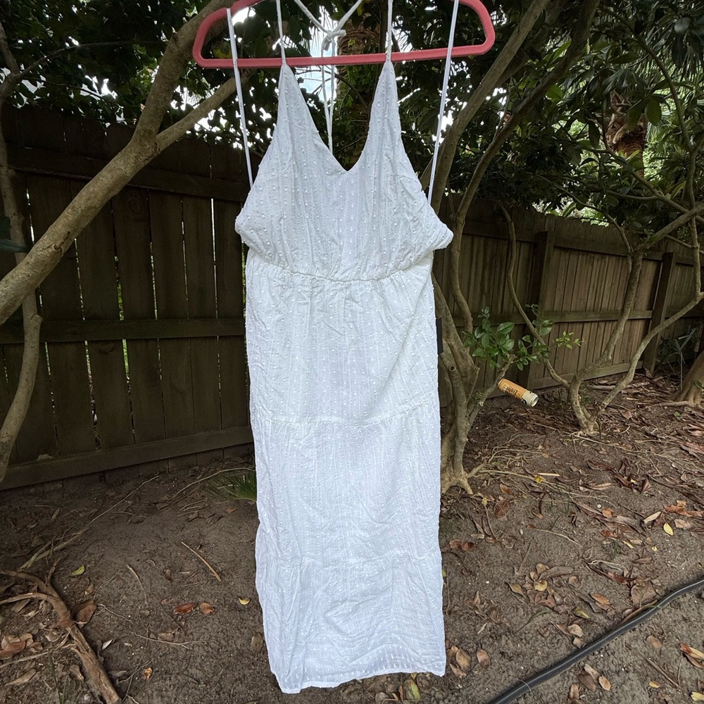 Lulu's Ivory Textured Sleeveless Dress